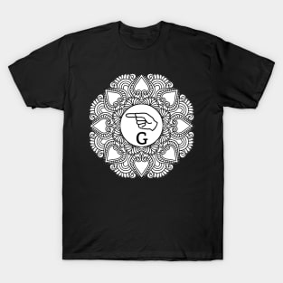 ASL - Langue des signes américaine - Letter G - T-shirt T-Shirt